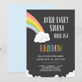 Regenbogen nach einer Loss Boy Baby Dusche Einladu Einladung