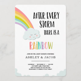 Regenbogen nach einer verlorenen neutralen Babydus Einladung