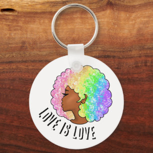 Regenbogen nach LGBTQ Liebe ist Liebe stolz schwar Schlüsselanhänger