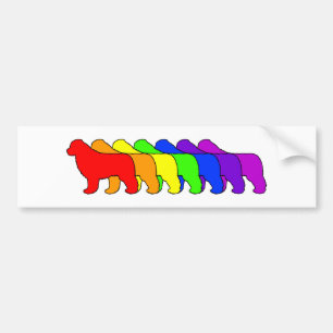 Regenbogen Newfie Autoaufkleber