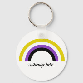 Regenbogen, nicht binär schlüsselanhänger