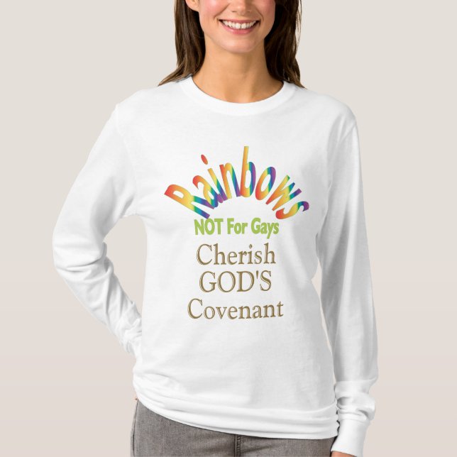 Regenbogen nicht für Homosexuelle schätzen den T-Shirt (Vorderseite)