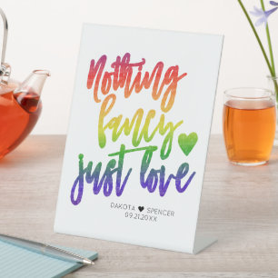 Regenbogen Nichts Extravagant nur Liebe Lässige Sockelschild