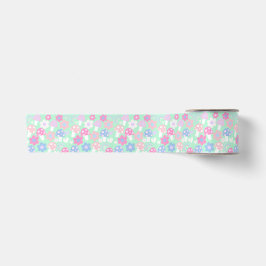 Regenbogen, Niedliche Pilze und Blume Satinband