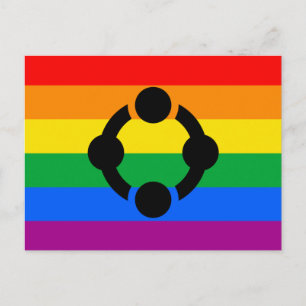 Regenbogen-Nischen-Stolzflagge Postkarte