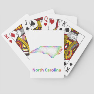 Regenbogen-North Carolinakarte Spielkarten