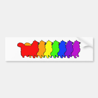 Regenbogen-Norweger-Wald Autoaufkleber