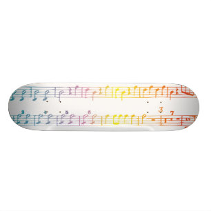 Regenbogen-Notenen-Skateboard Skateboard