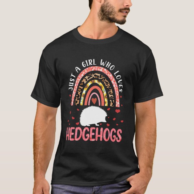 Regenbogen nur ein Mädchen, das Igel für Hedgeh Li T-Shirt (Vorderseite)