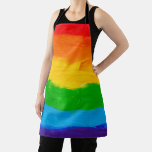 Regenbogen-Ölfarbe LGBT – Buntes Gay Pride Zuhause Schürze