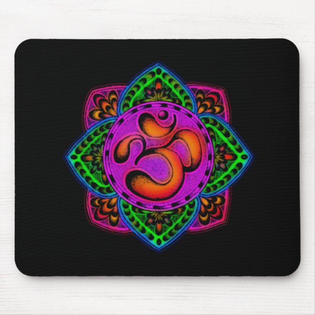 Regenbogen-OM-Beschwörungsformel Mousepad (Vorne)