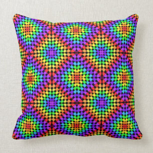 Regenbogen-Oma-Quadrat-Kissen Kissen