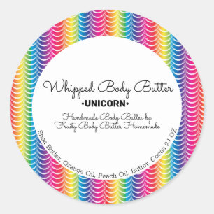Regenbogen-Ombre-Body-Butter-Bad-Brandingsverpacku Runder Aufkleber