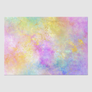 Regenbogen-Ombre- und Gold-Feueropal-Muster Seidenpapier