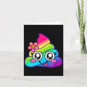 Regenbogen Op Emoji Cute Einhorn O Blume Albern  Karte