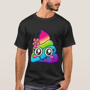 Regenbogen Op Emoji Cute Einhorn O Blume Albern T-Shirt