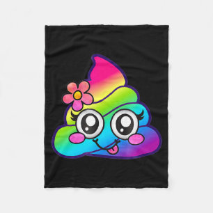 Regenbogen Op Emoji Süßes Einhorn O Blume Albern Fleecedecke