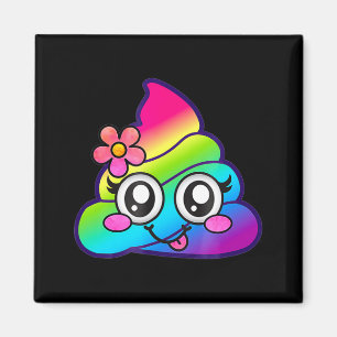 Regenbogen-Op-Emoji Süßes Einhorn O Blume Albern Magnet