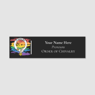 Regenbogen-Orden Ritter Name Tag Namensschild