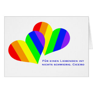 Regenbogen-Paar-Herzen