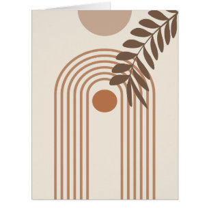 Regenbogen-Palmenblatt-Sonne, Boho-Abstract-Geomet