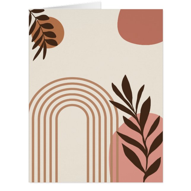 Regenbogen-Palmenblatt-Sonne, Boho-Abstract-Geomet (Vorderseite)
