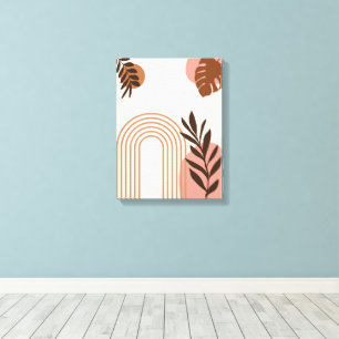 Regenbogen-Palmenblatt-Sonne, Boho-Abstract-Geomet Leinwanddruck