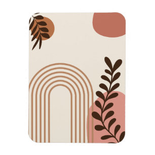 Regenbogen-Palmenblatt-Sonne, Boho-Abstract-Geomet Magnet