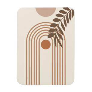 Regenbogen-Palmenblatt-Sonne, Boho-Abstract-Geomet Magnet