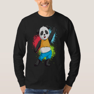 Regenbogen-Panda-Bär-Tanzbär-Tanzfarben Frau T-Shirt