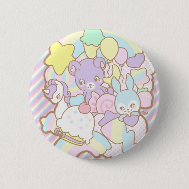 Regenbogen-Parade-Button Button (Vorderseite)