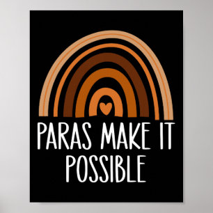 Regenbogen Paras machen es möglich Paraprofessione Poster