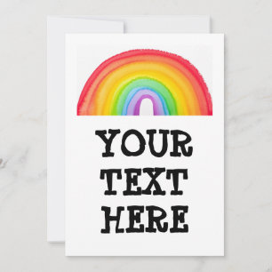 REGENBOGEN PARTYEINLADUNGEN INDIVIDUELL EINLADUNG