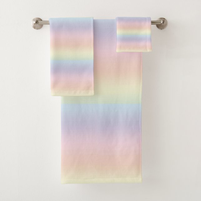 Regenbogen-Pastellmuster-Bad-Tücher Badhandtuch Set (Insitu)