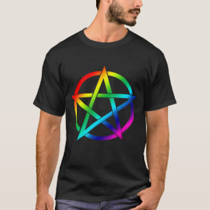 Regenbogen-Pentagramm für dunkle Shirts
