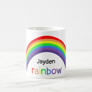 Regenbogen - personalisiert, Ihr Name Kaffeetasse