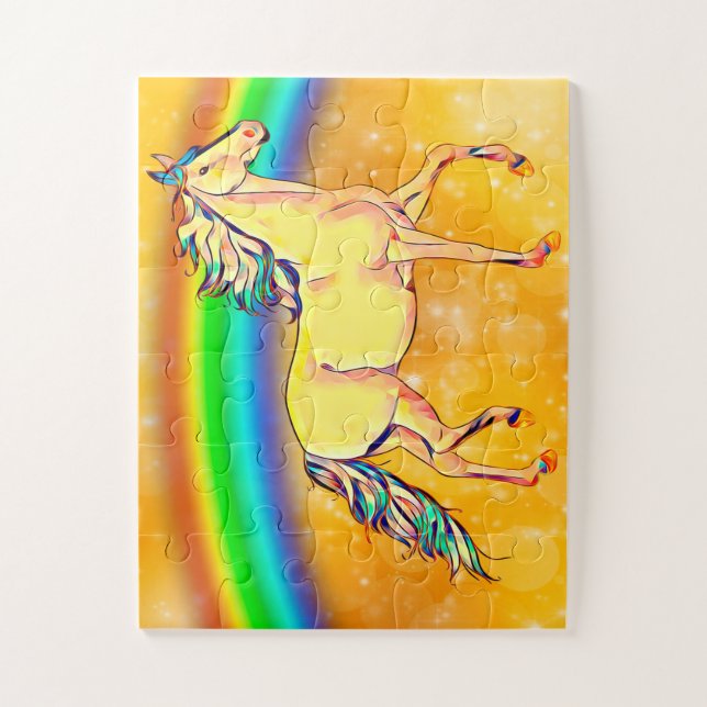 Regenbogen-Pferd-Puzzle (Vertikal)