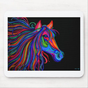 Regenbogen-Pferdekopf Mousepad