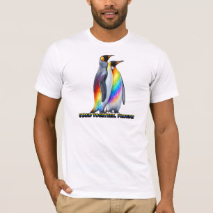 Regenbogen Pinguin Pride Steht Zusammen T-Shirt