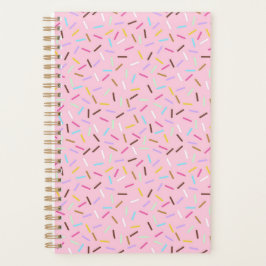 Regenbogen-Pink-Donut-Sprinkles-Notizbuch-Planer Planer
