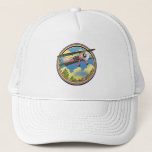 Regenbogen-Pink-Doppeldecker-Logo Truckerkappe
