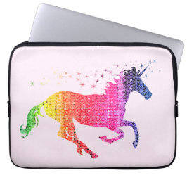 Regenbogen-Pink-Einhorn Laptopschutzhülle