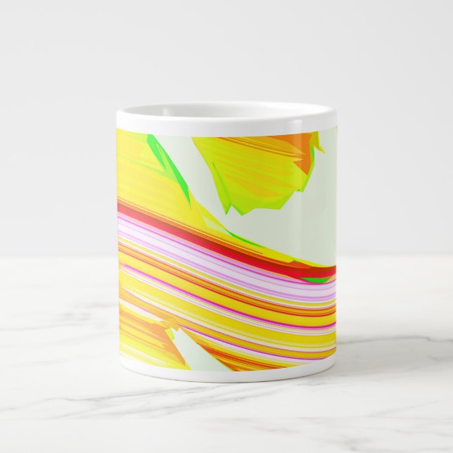 Regenbogen-Pinsel Jumbo-Tasse (Vorderseite)