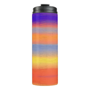 Regenbogen-Pinselstrich-Verlauf Thermosbecher
