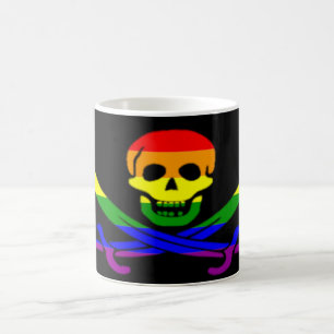 Regenbogen-Piraten-Tasse Kaffeetasse