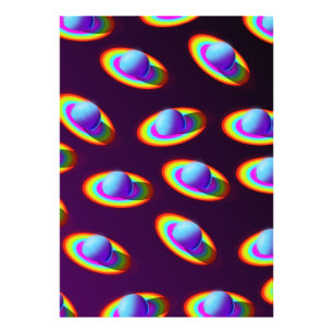 Regenbogen-Planeten-Muster Fotodruck