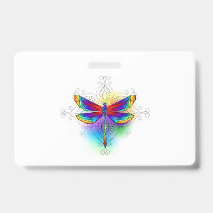 Regenbogen-Polygon-Libelle Ausweis