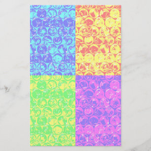Regenbogen-Pop-Art-Blasenfolie Briefpapier