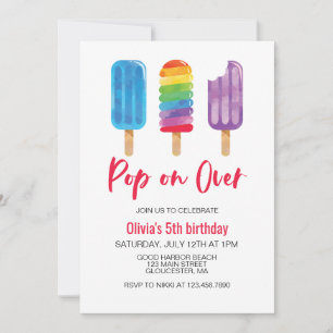 Regenbogen-Pop-Überraschungs-Geburtstag Einladung