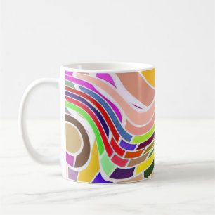 Regenbogen-Pop-Wellen Kaffeetasse